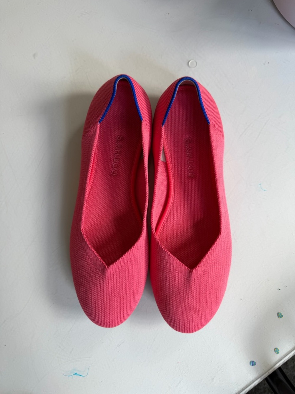 Rothy's Grapefruit (Hot Pink) The Flat size 10 - Like New - Picture 2 of 5